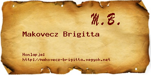 Makovecz Brigitta névjegykártya